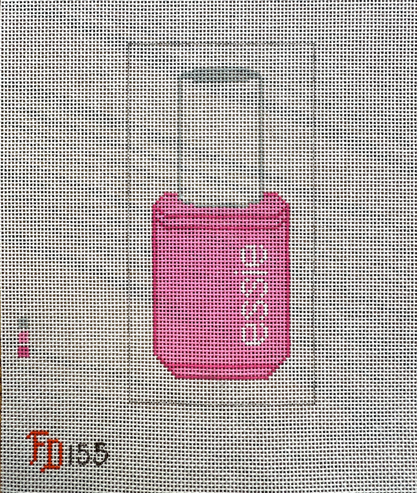 “MANI-PEDI”, 2 1/2 x 4 1/2 on 18 mesh