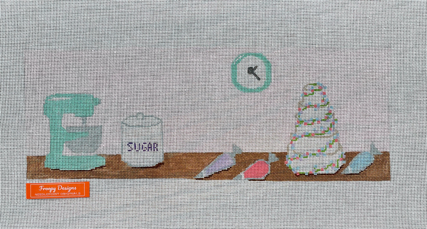 “THE PASTRY CHEF”, 14” x 5” on 18 mesh