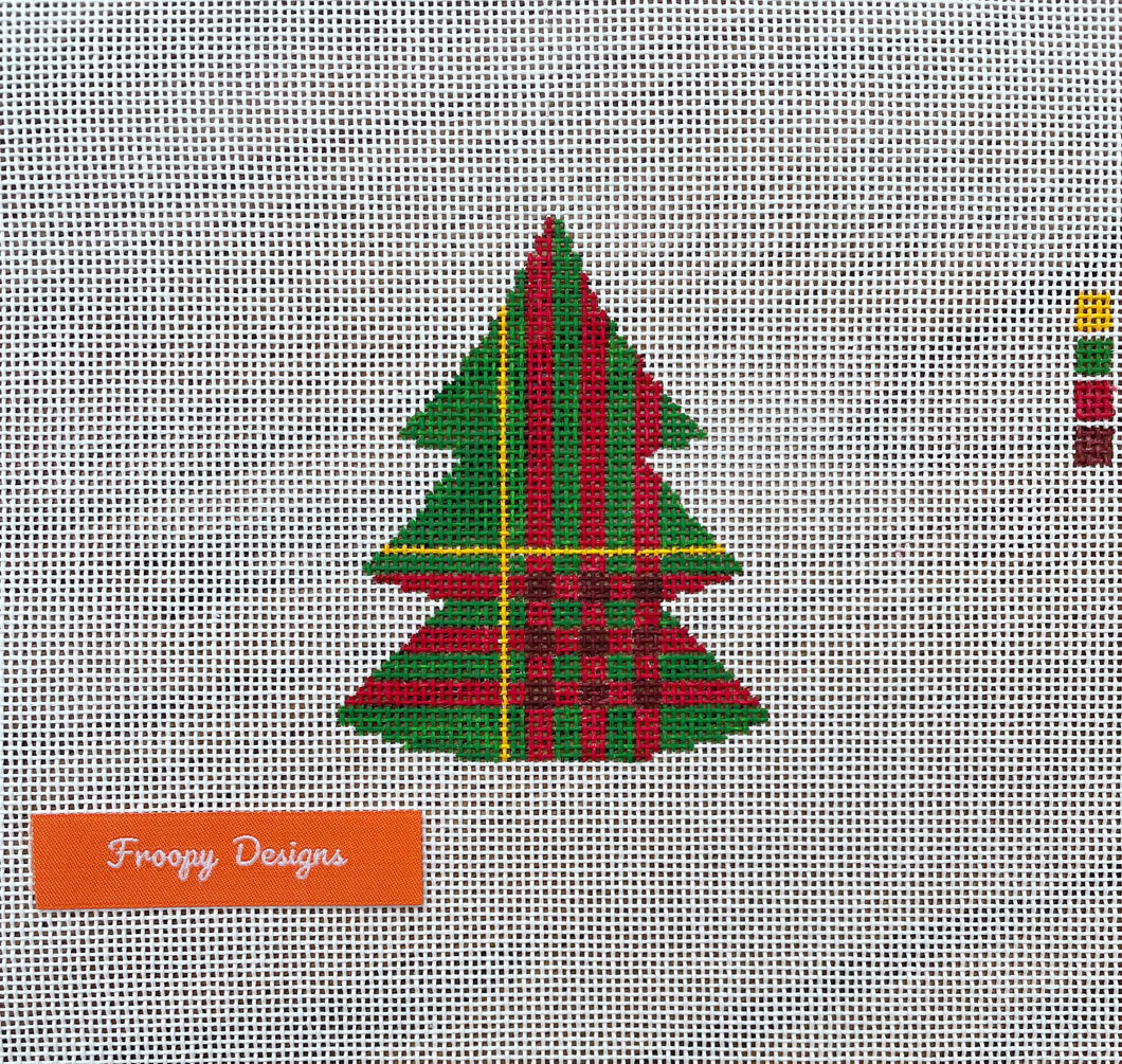 “BRITISH PLAID TREE”,  on 18 mesh