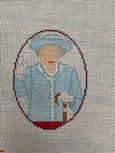 Load image into Gallery viewer, “HM ELIZABETH AT 70TH JUBILEE”, on 18 mesh
