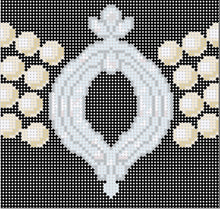 Load image into Gallery viewer, “QUEEN ELIZABETH’S NECKLACE INSERT”,  4” square on 18 mesh
