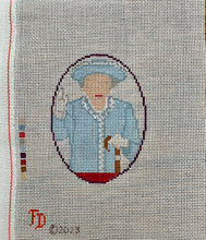 Load image into Gallery viewer, “HM ELIZABETH AT 70TH JUBILEE”, on 18 mesh
