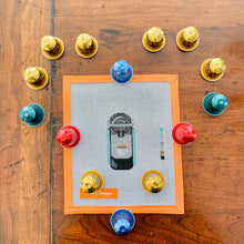 Load image into Gallery viewer, “ESPRESSO CAPSULE FRIEND”, 2” x 4” on 18 mesh

