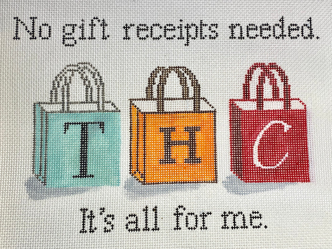 “RETAIL THERAPY”, 6” x 8” on 18 mesh