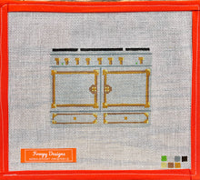 Load image into Gallery viewer, “FRENCH STOVE IN STAINLESS STEEL”,  3.5” x 4.5” on 18 mesh
