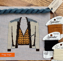 Load image into Gallery viewer, FERRIS BUELLER SWEATER”,  5” square on 18 mesh
