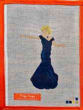 Load image into Gallery viewer, “DIANA IN NAVY VELVET”,  5” x 7” on 18 mesh
