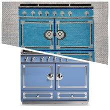 Load image into Gallery viewer, “FRENCH STOVE”,  3.5” x 4.5” on 18 mesh
