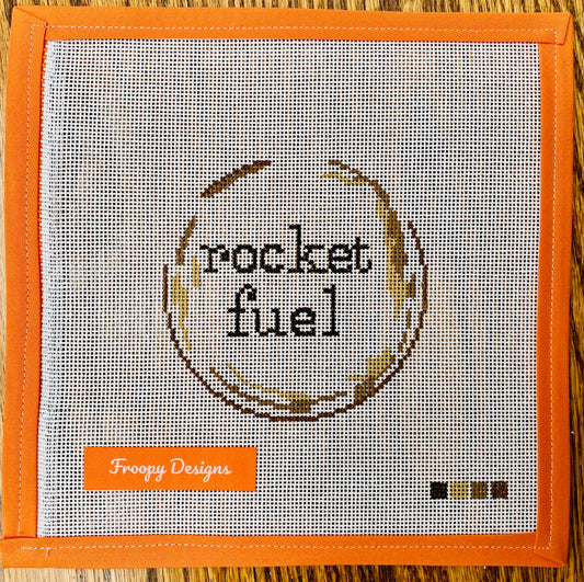 “ROCKET FUEL COFFEE RING”, 3.75” round on 18 mesh