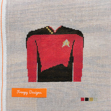 Load image into Gallery viewer, “STAR TREK PICARD”,  4” square on 18 mesh

