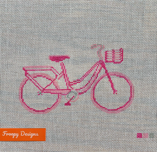 “LILLY PINK BIKE”,  3.5” x 5.5” on 18 mesh